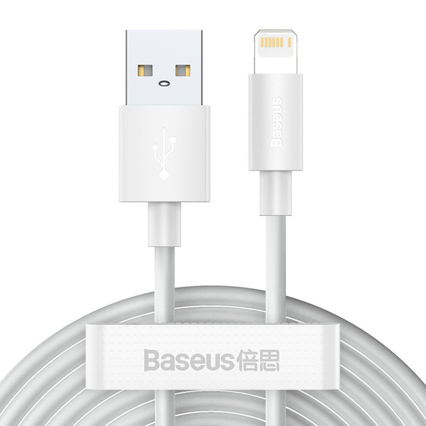 Baseus 2x USB cable - Lightning fast charging Power Delivery 1.5 m white (TZCALZJ-02)