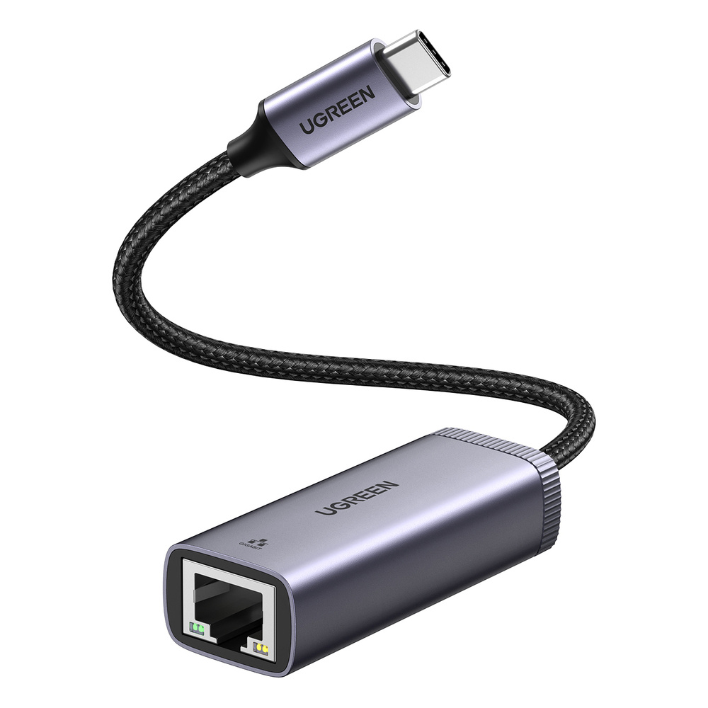 Adaptateur réseau externe USB Type C Ugreen - RJ45 1Gbps (1000Mbps) gris  (40322 CM483) - grossiste d'accessoires GSM Hurtel