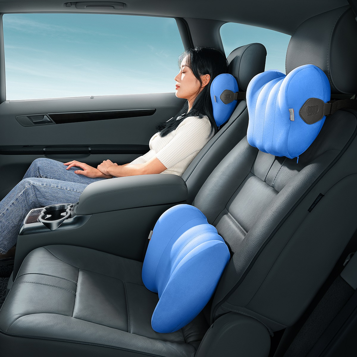 Baseus ComfortRide Auto-Lendenkissen – blau 