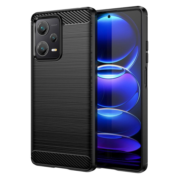 Coque Carbon Case pour Xiaomi Redmi Note 12 Pro+ coque carbone silicone souple noir